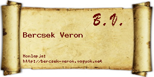 Bercsek Veron névjegykártya